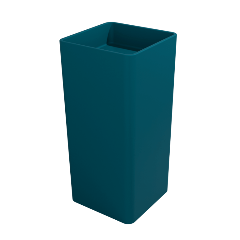 Monowash Wall column-basin 40 x 40 x H 85 cm Petrolio
