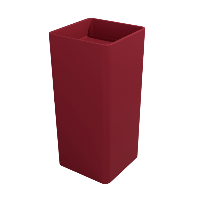 Monowash Standing column-basin 40 x 40 x H 85 cm Rosso Rubens