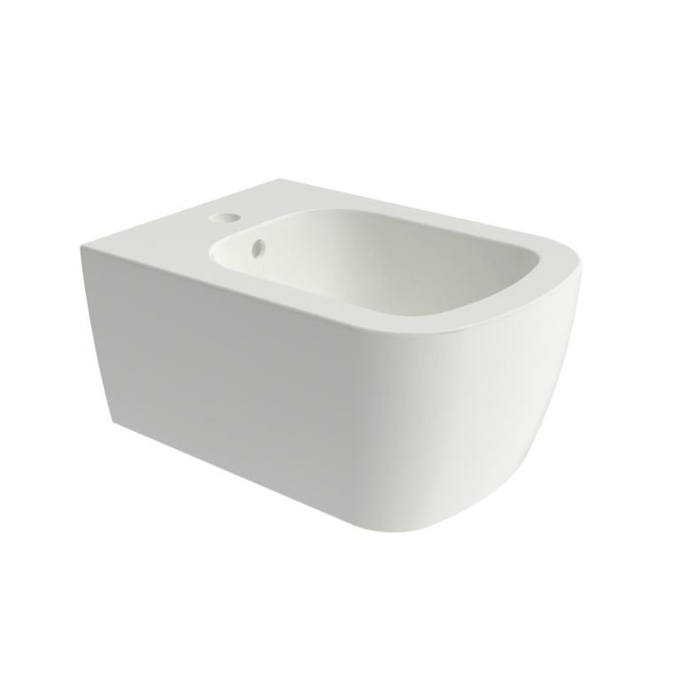 Play wall hung single-hole bidet Milky White
