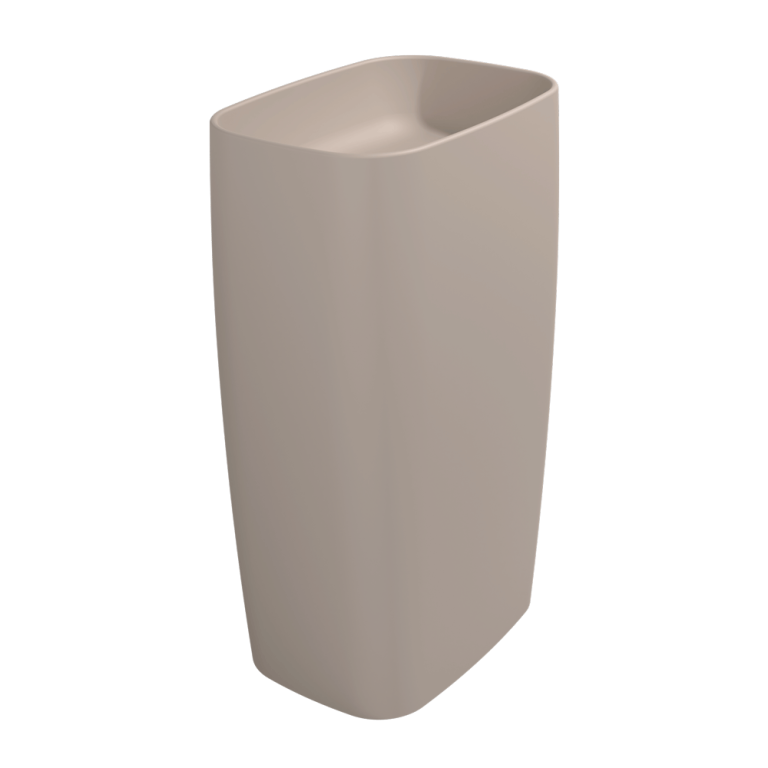Flag Ceramic wall column-basin 54 x 38 x H 90 cm Argilla