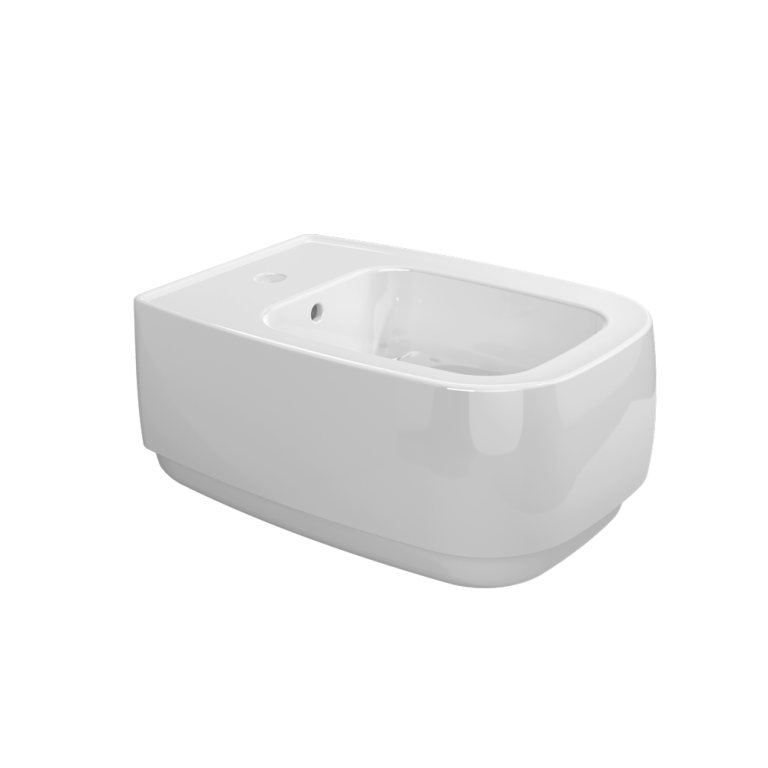 Flag wall hung single-hole bidet White Glossy