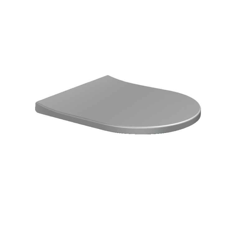 Soft-closing thermosetting seat & cover Alluminio