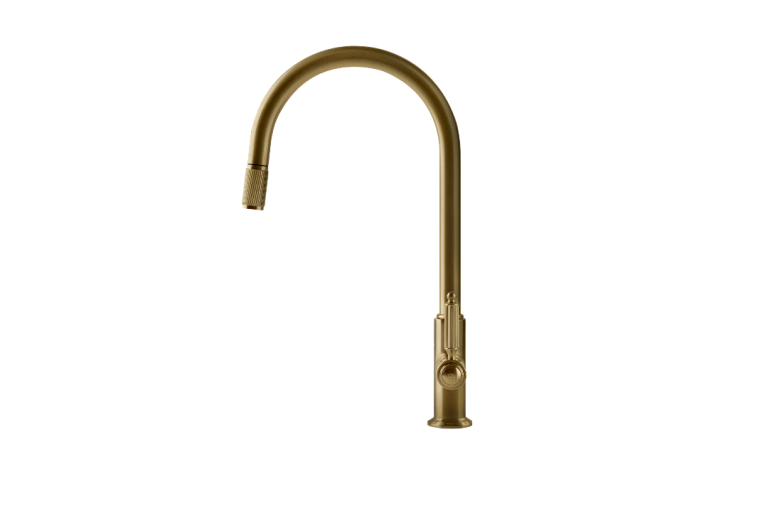 Venti20 Kitchen tap with extractable handshower 716 Gold Brushed