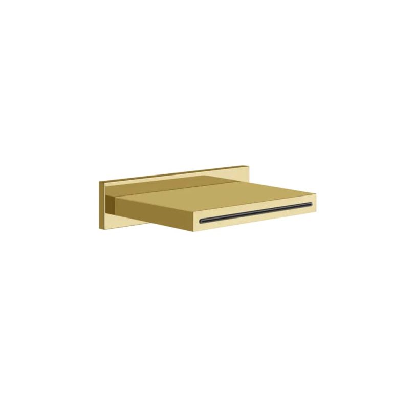 Wall-fixing cascade shower spout, separate control 246 Gold PVD