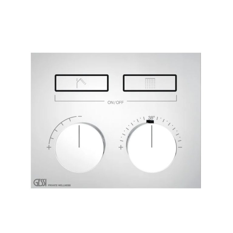 Hi-Fi Compact Thermostatic mixer, two functions, on/off button 031 Chrome