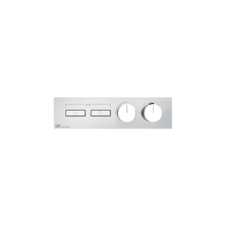 Hi-Fi Linear Thermostatic mixer, two functions, on/off button 031 Chrome