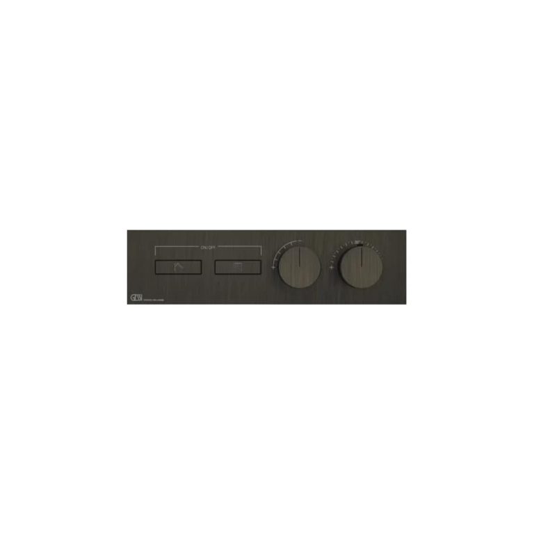Hi-Fi Linear Thermostatic mixer, two functions, on/off button 187 Aged Bronze