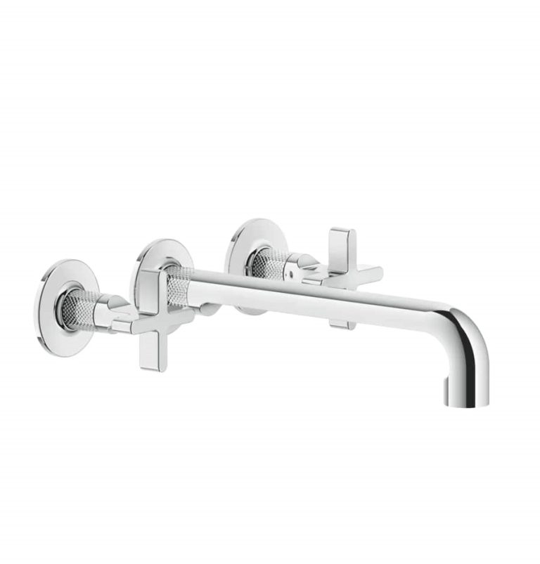 Inciso Three-hole Basin Mixer with spout, without waste 031 Chrome