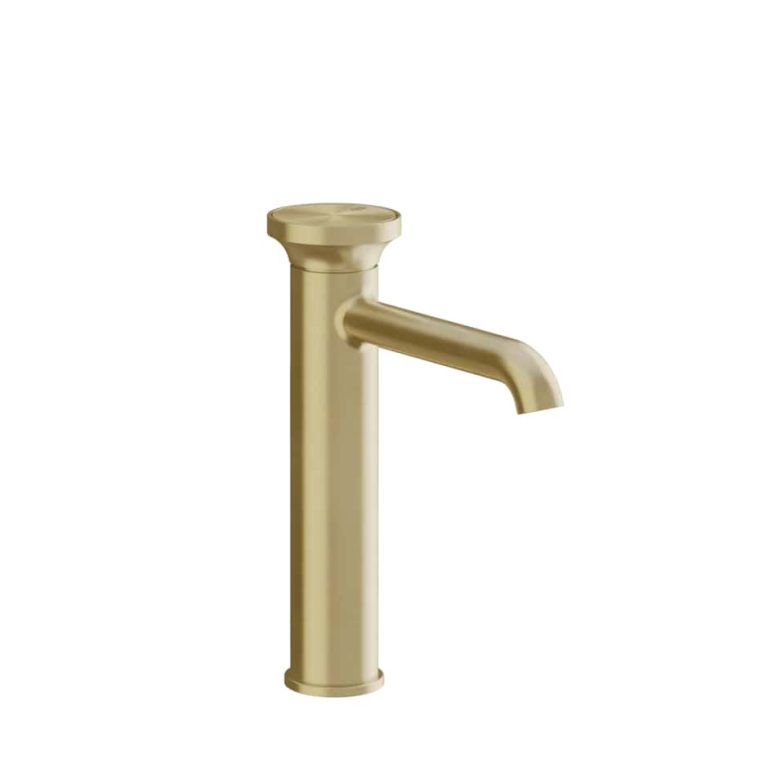 Origini Accent Medium version basin mixer without waste 727 Brass Brushed PVD