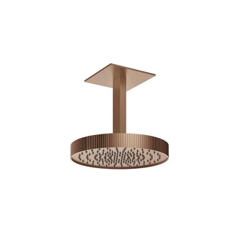 Incastri Ceiling-mount headshower length on request 030 Copper Br PVD
