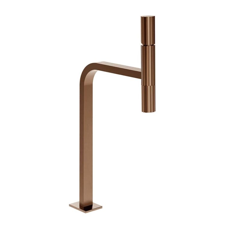 Incastri High version basin mixer Sospeso without waste 708 Copper Br PVD